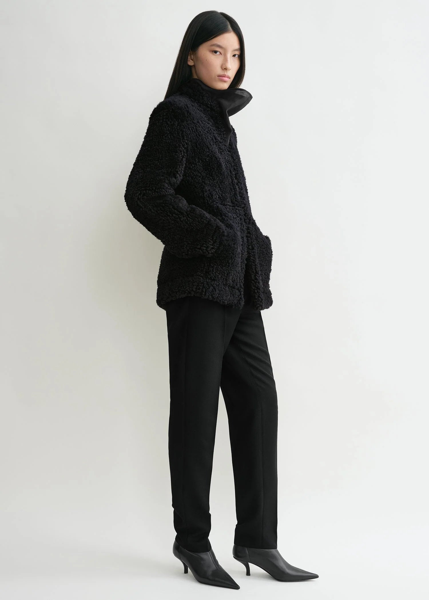 Cinched Shearling Jacket