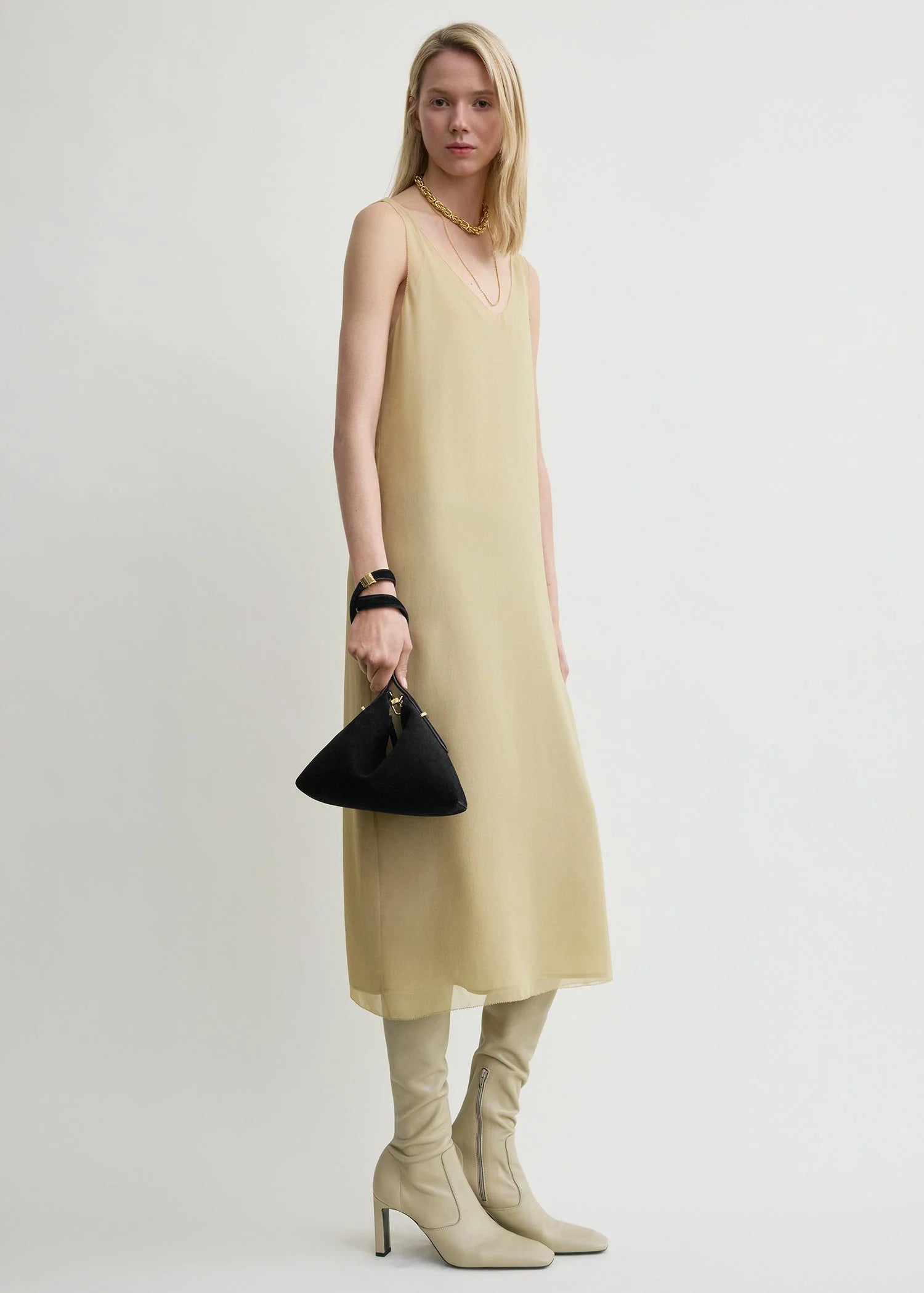 Bevel Suede Wristlet