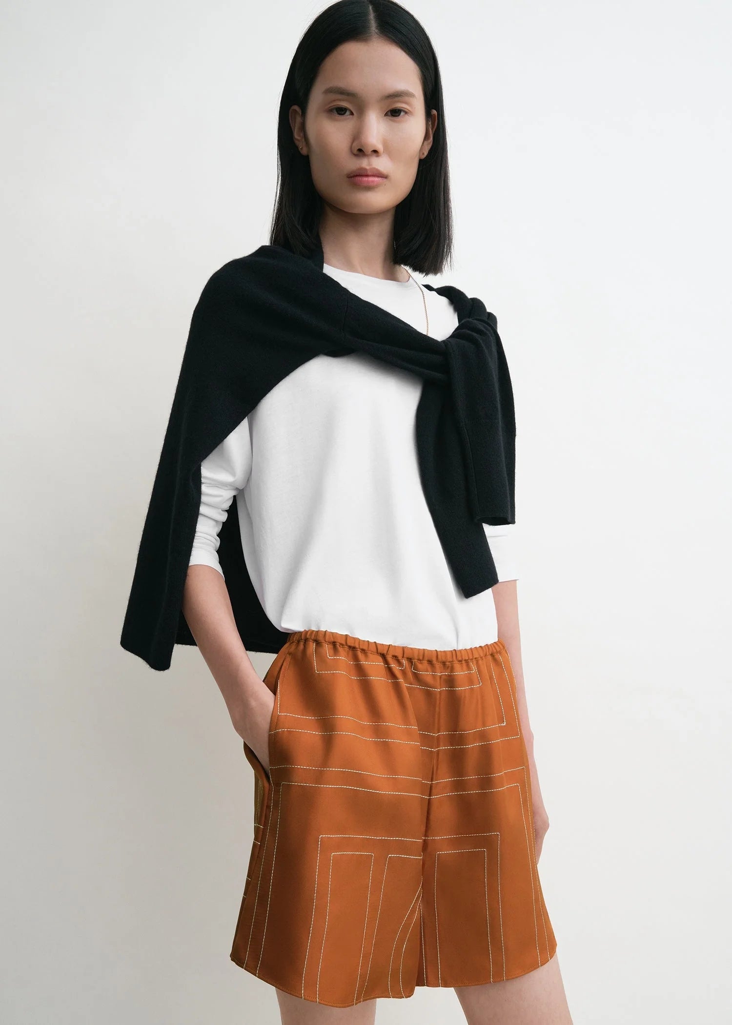 Monogram Silk PJ Shorts
