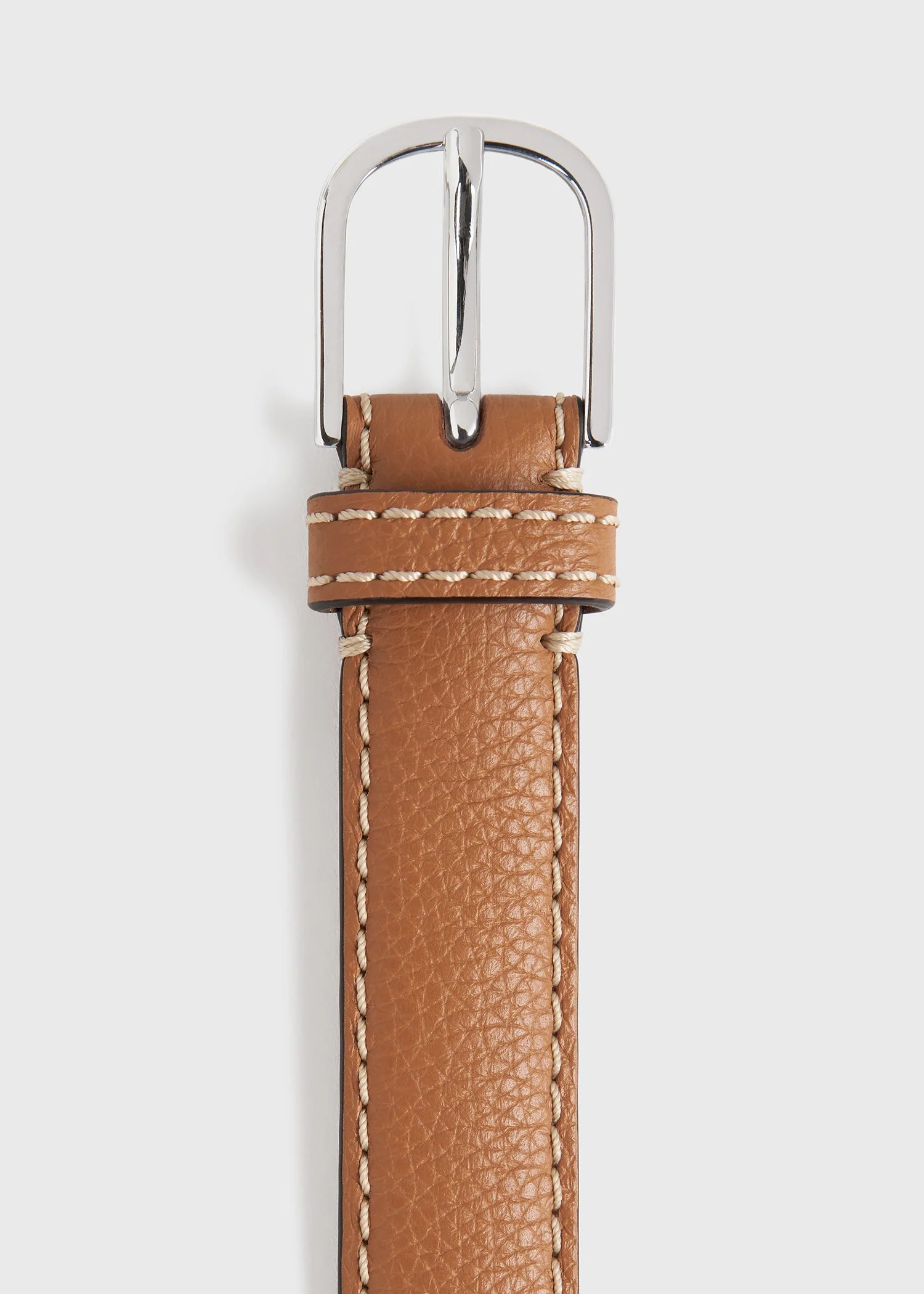 Slim Grained-Leather Trouser Belt