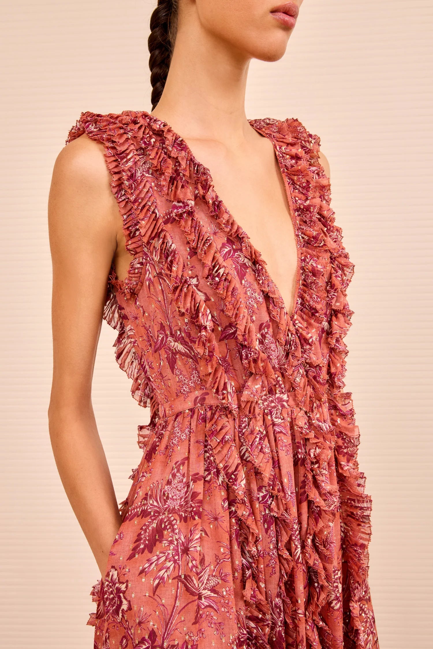 Aida Cascading Ruffle Gown