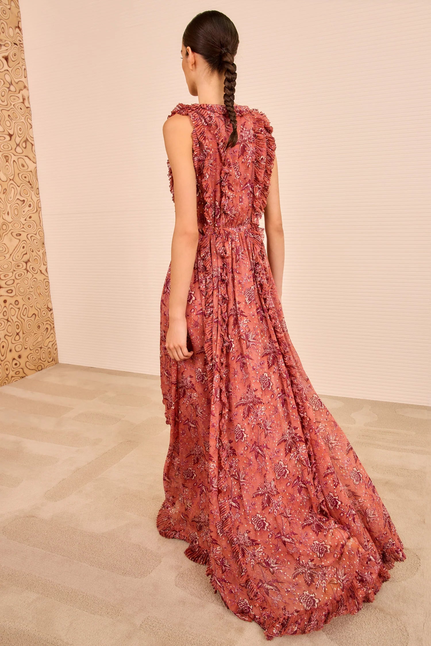 Aida Cascading Ruffle Gown