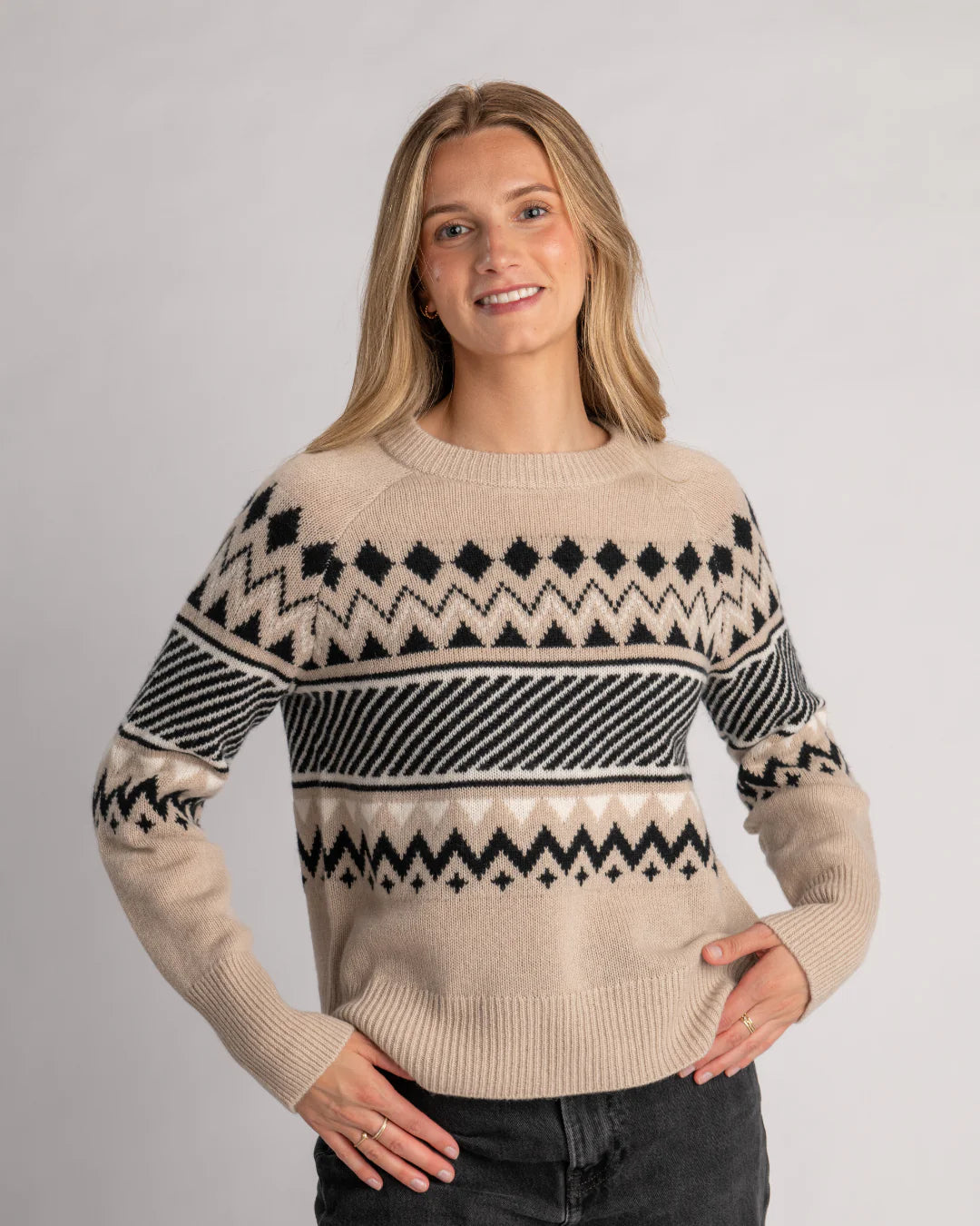 Kai Intarsia Crew Sweater