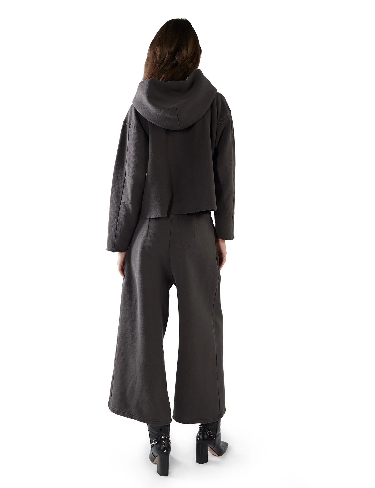 Rachel Raw Crop Hoodie