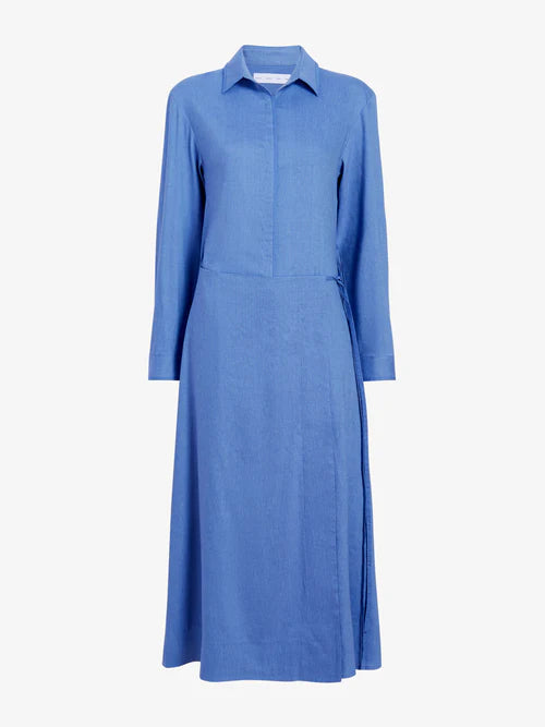 Lato Wrap Dress in Linen Slub