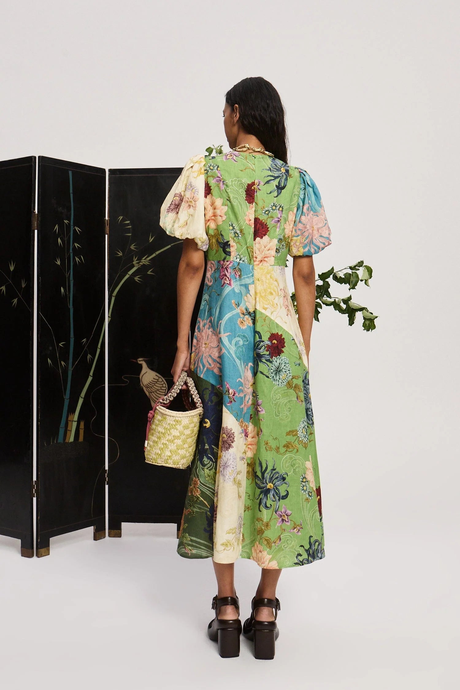 Avery Spliced Midi Dress