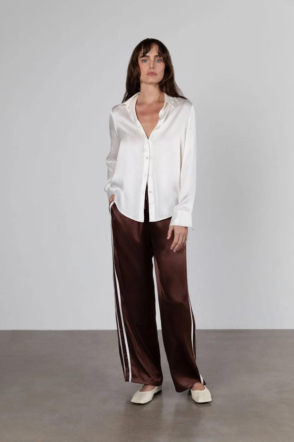 Sporty Silk Track Pant