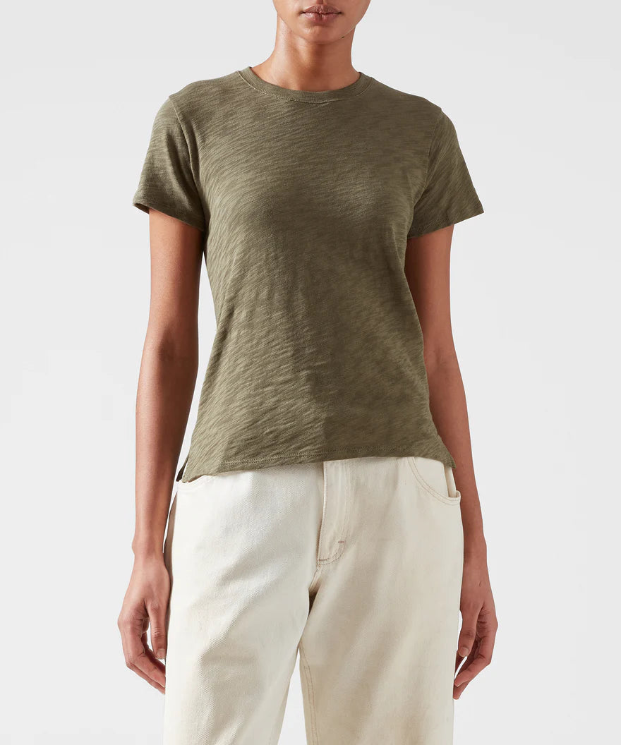 Slub Jersey Schoolboy Crew Tee