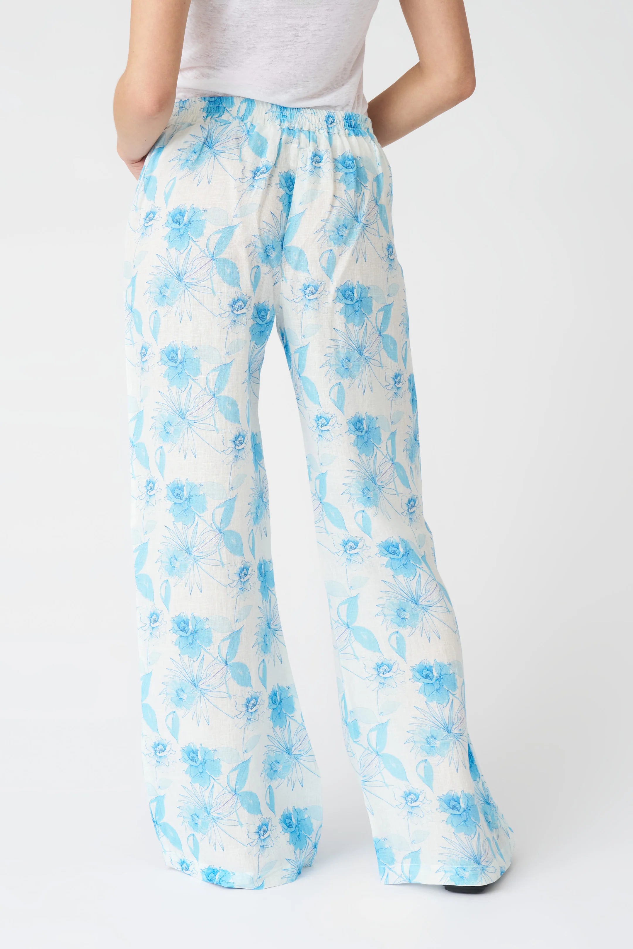 Botanical Watercolor Flare Pant