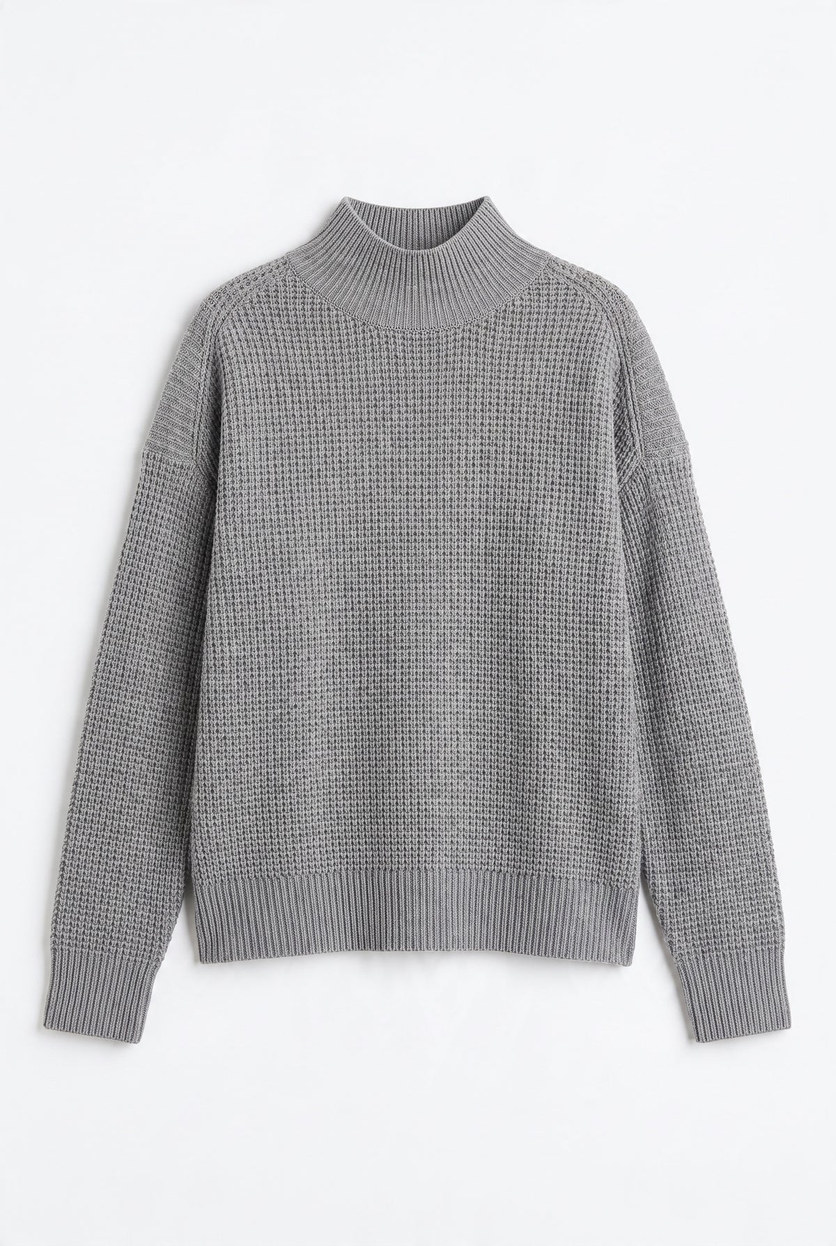 Cashmere Waffle Standneck Sweater