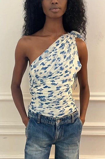 One-Shoulder Draped Top