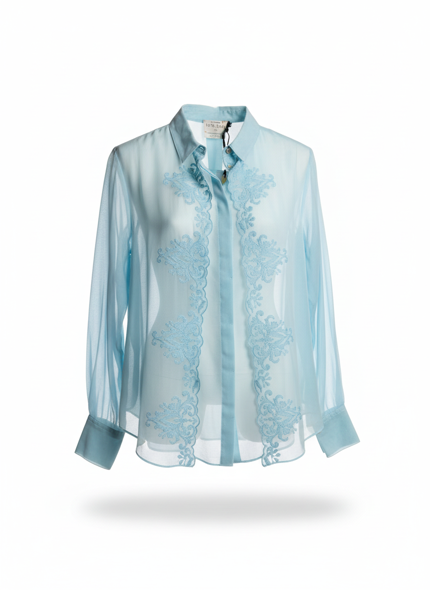 Embroidered Voile Shirt