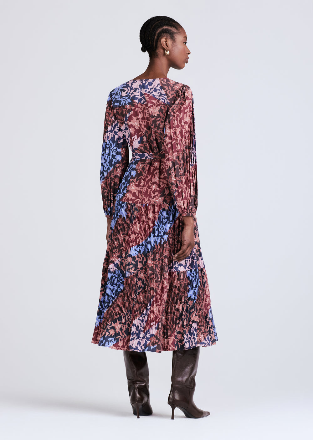 Ferris Pleated Midi Dress