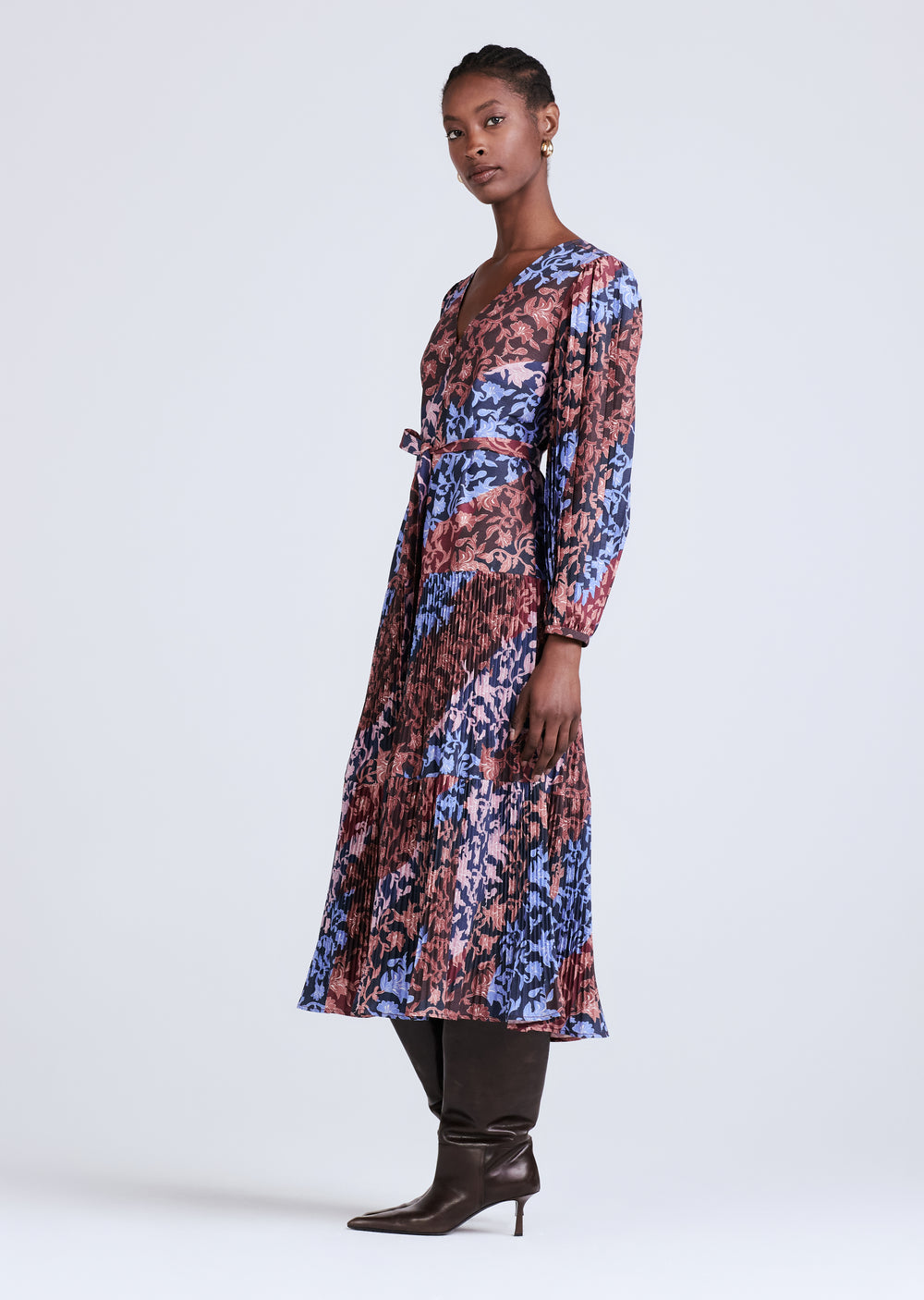 Ferris Pleated Midi Dress