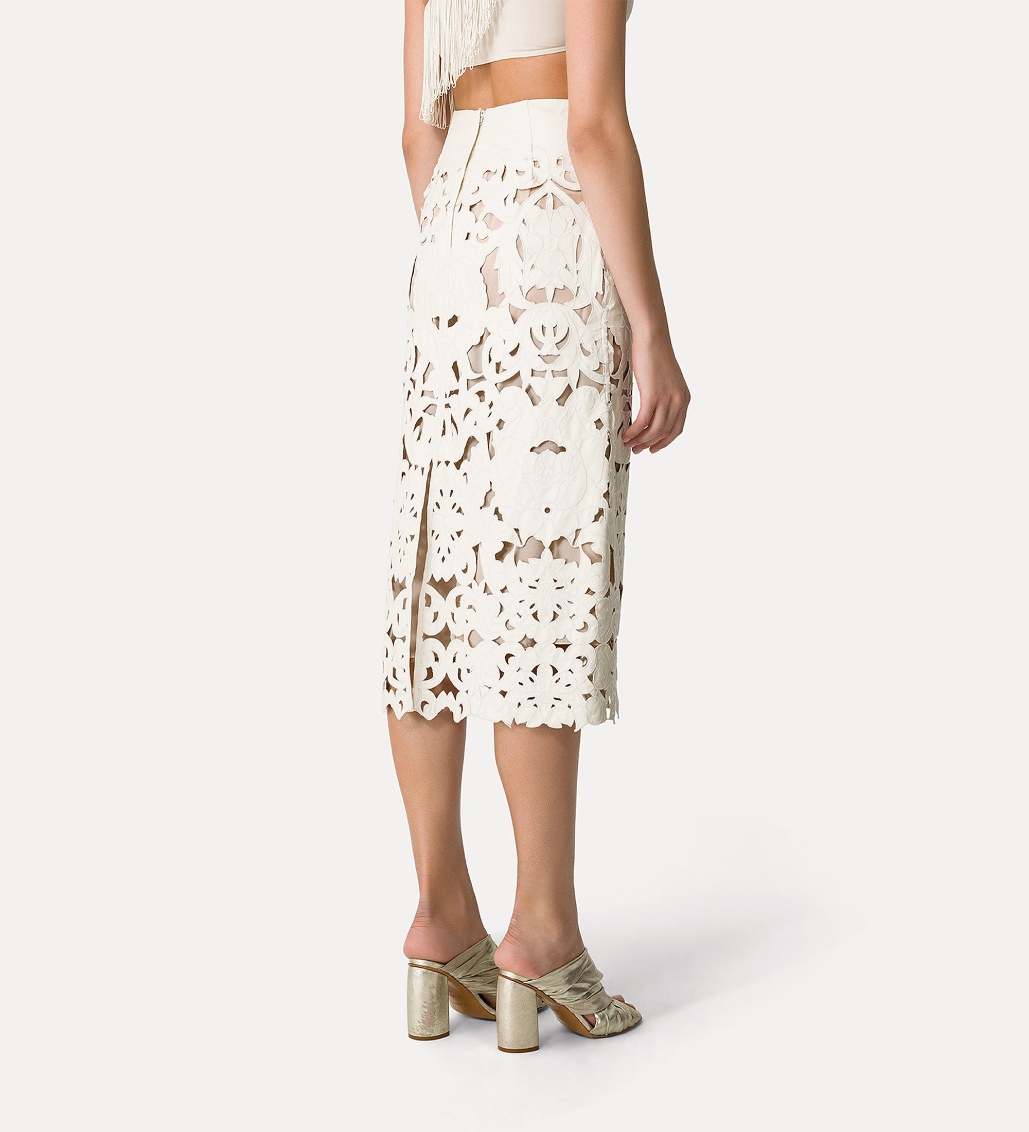 Poetic Orchid Embroidery Skirt