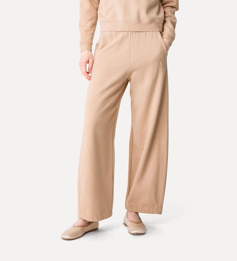 Diagonal Cotton Fleece Pants