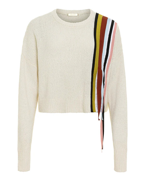 Timo Crewneck Grosgrain Sweater