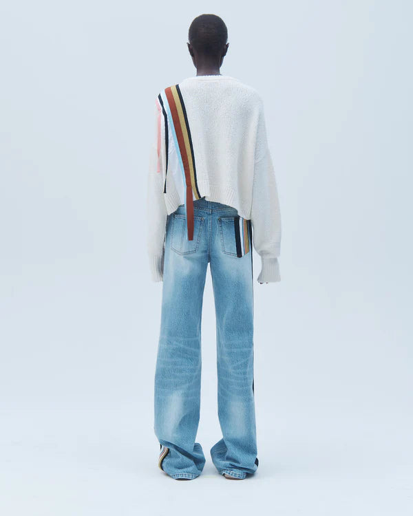 Timo Crewneck Grosgrain Sweater