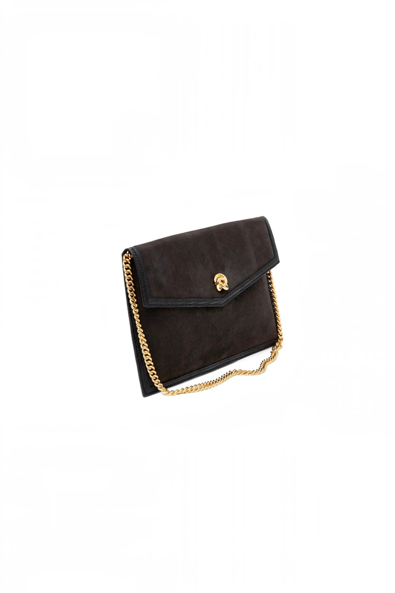 Suede Brick Clutch
