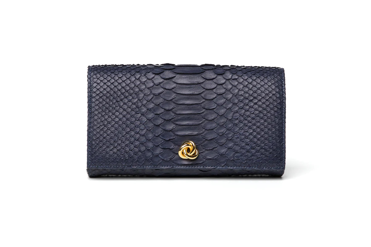 Olivia Python Clutch