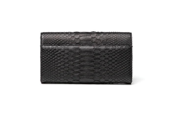 Olivia Python Clutch