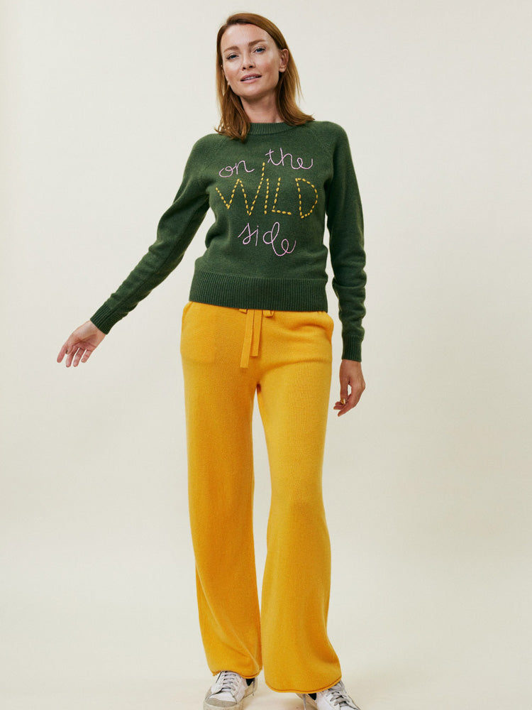 Cashmere Wide Leg Pant