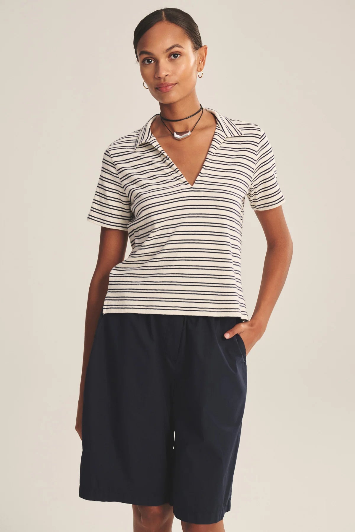 Perrin Collared Top