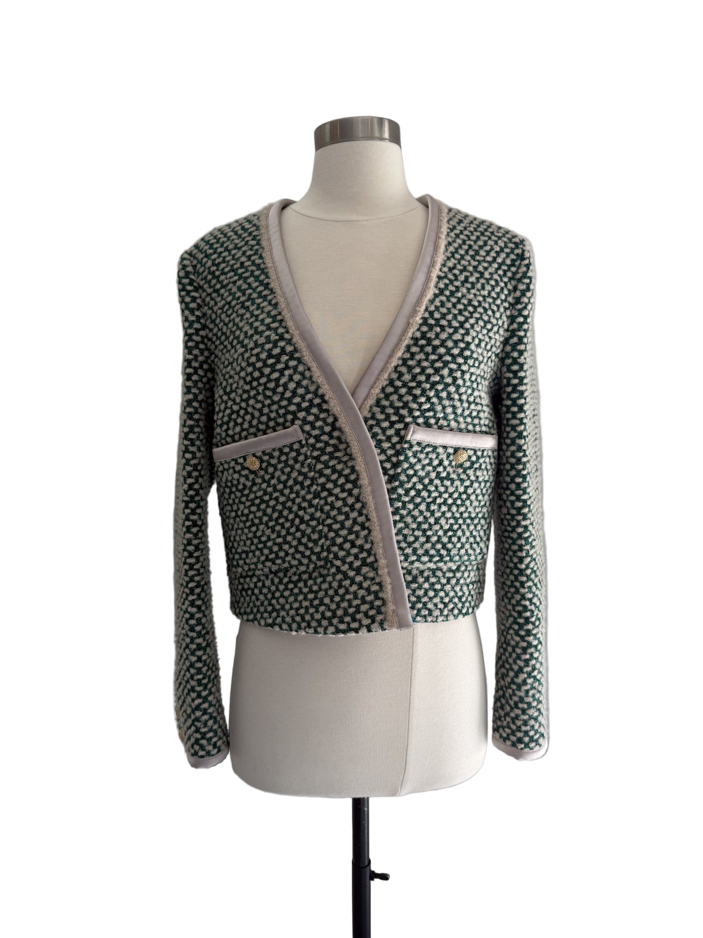 Natte Tweed Short Jacket