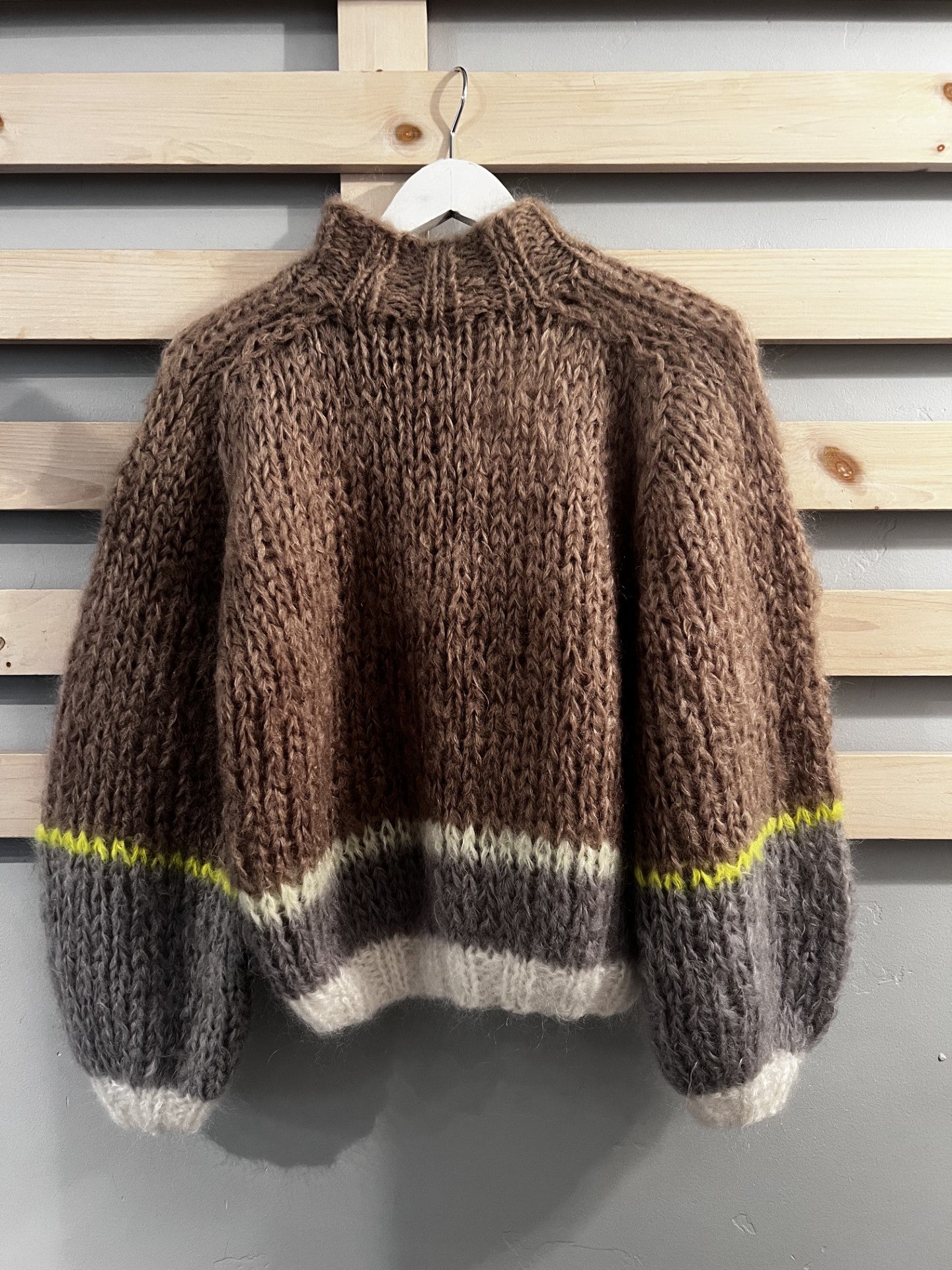 MOHAIR NEW PULLOVER COLOUR BLOCK