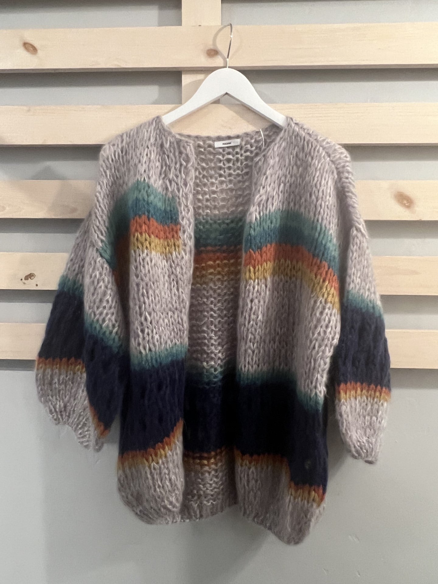 STRIPES GALORE BIG CARDIGAN