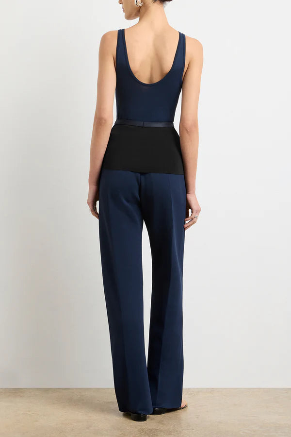 Julia Scoop Neck Knit Tank Turnlock Belt