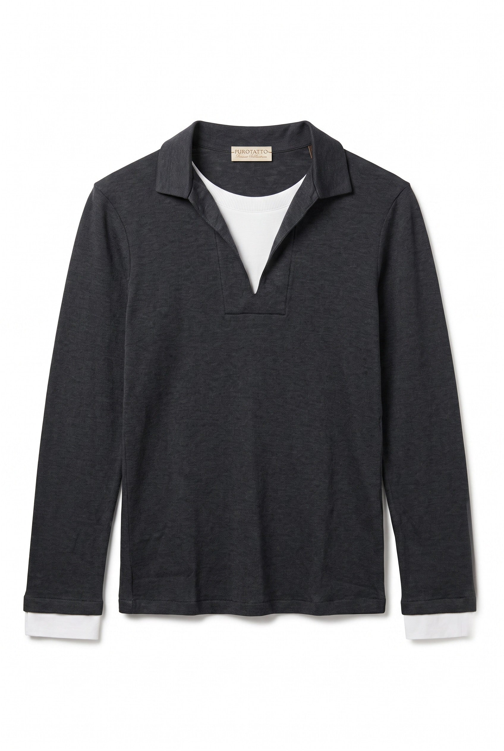 Polo Neck Double Blouse