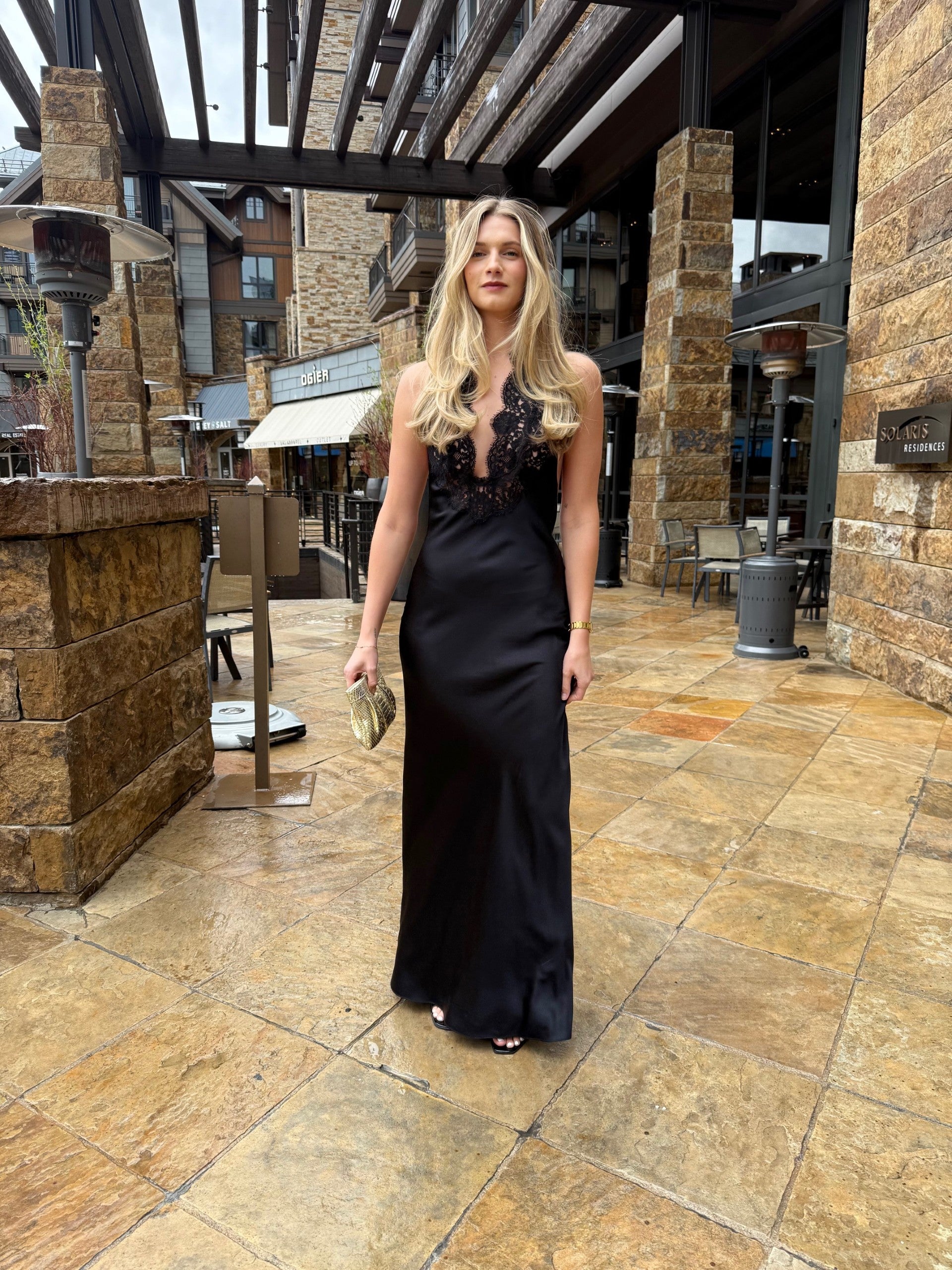 Noemie Lace Halterneck Gown
