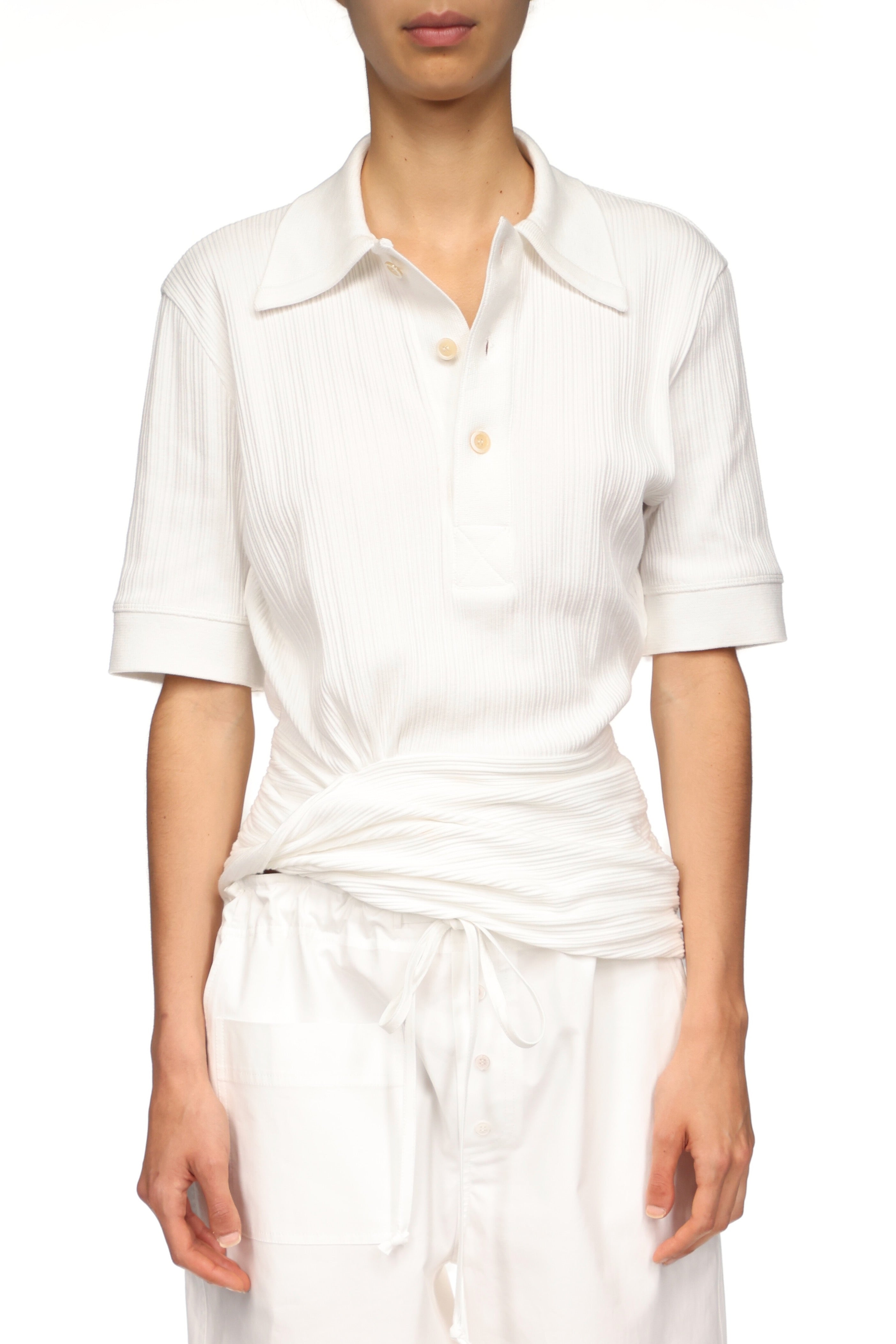 Twist Detail Polo Top