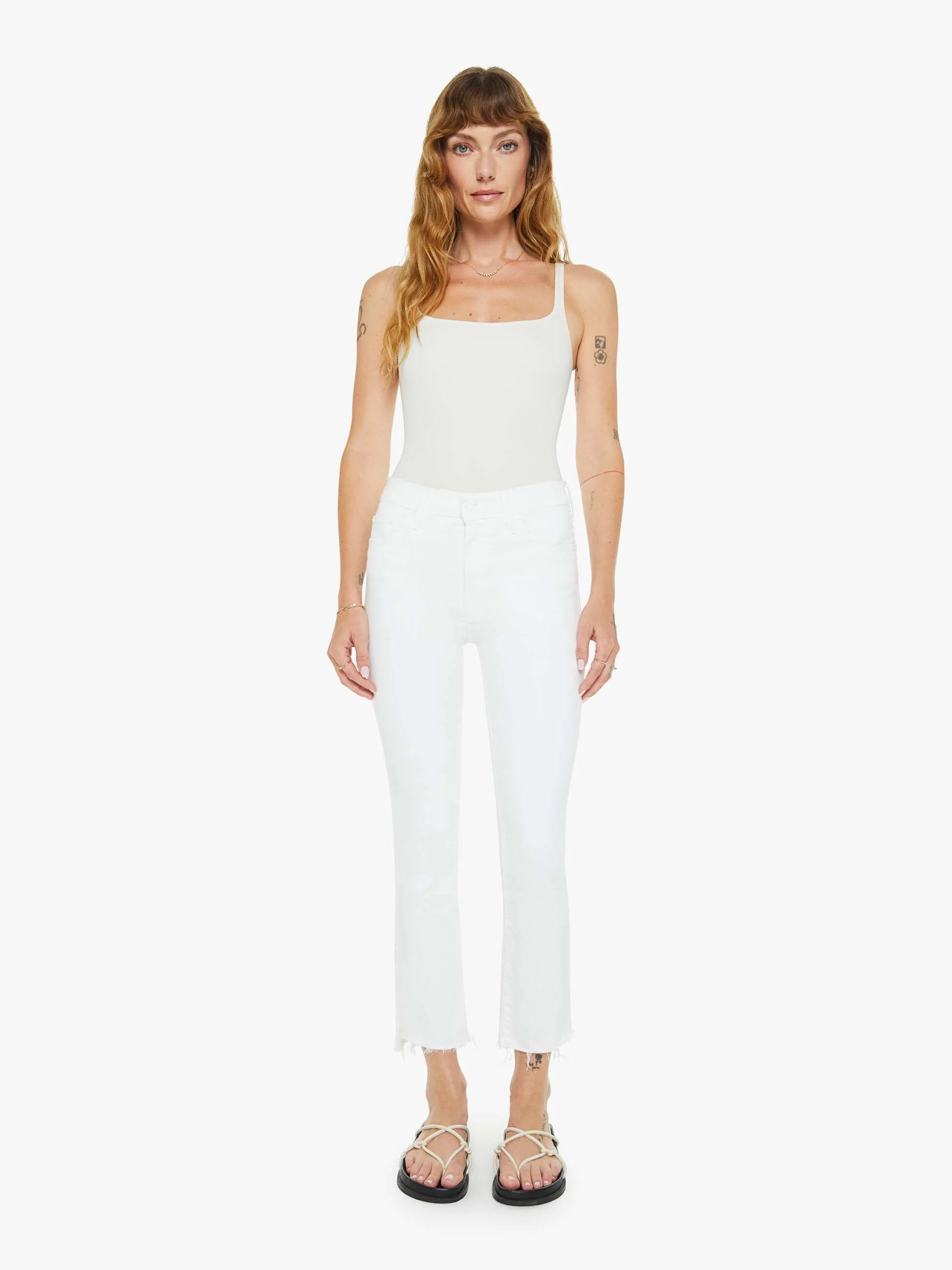 The Insider Crop Step Fray Jean