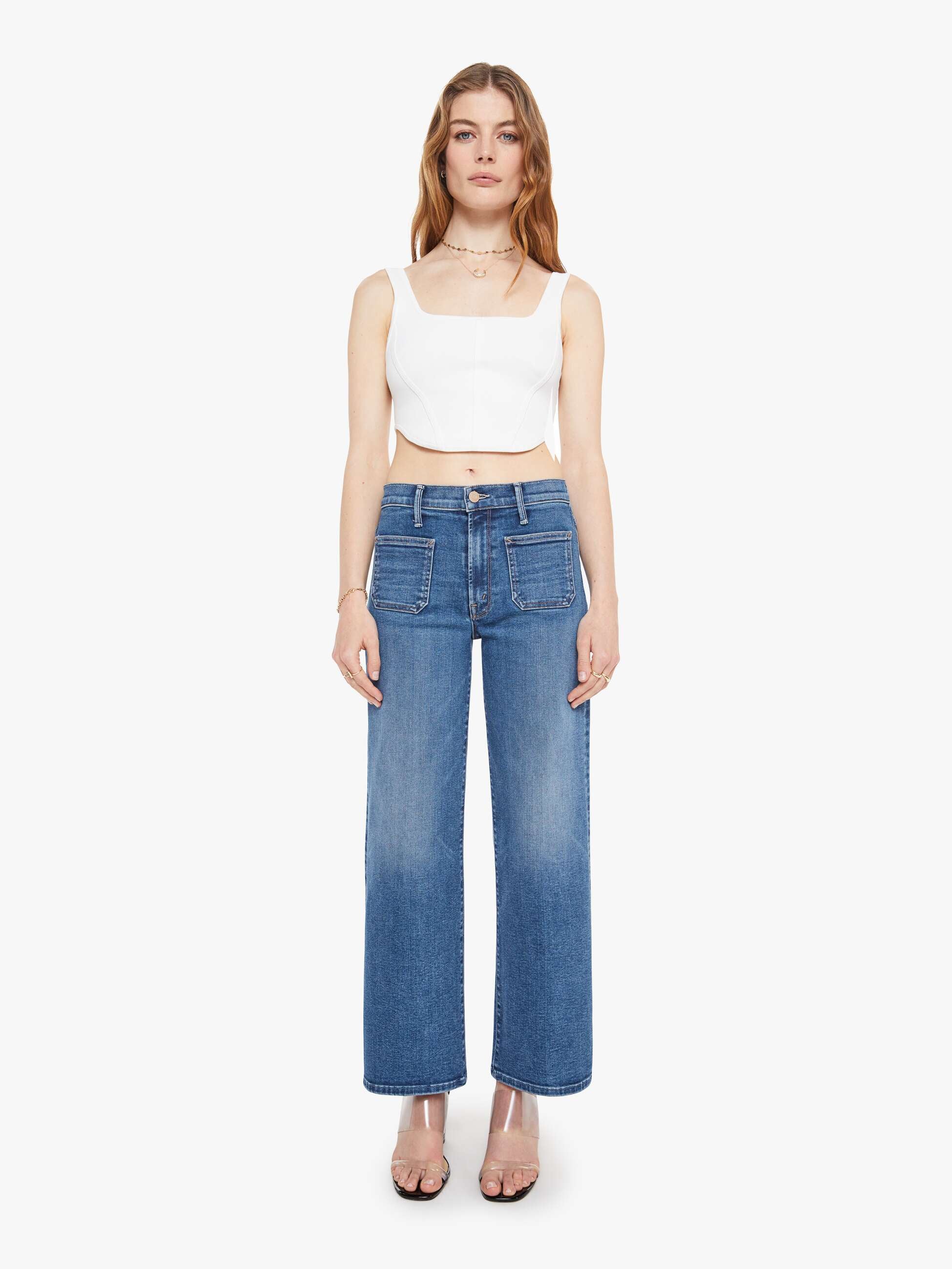 Patch Pocket Mid Maven Ankle Jean