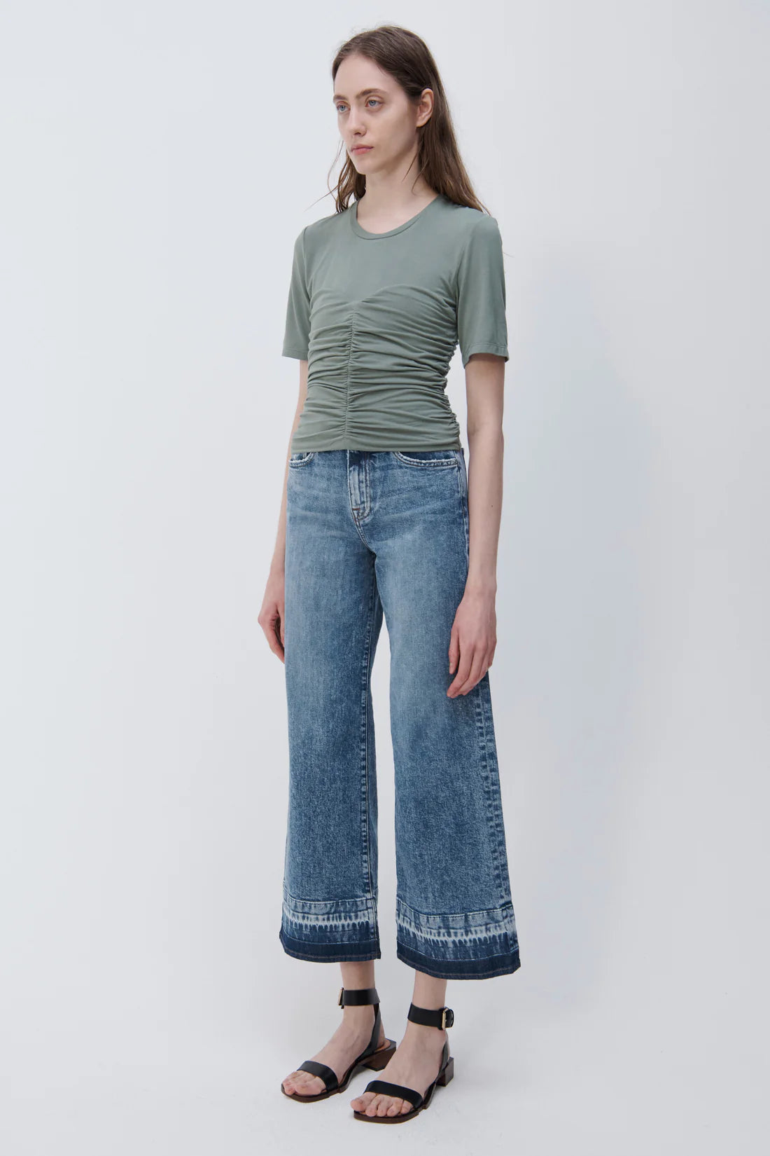 Jude High Rise Crop Wide Leg Jean