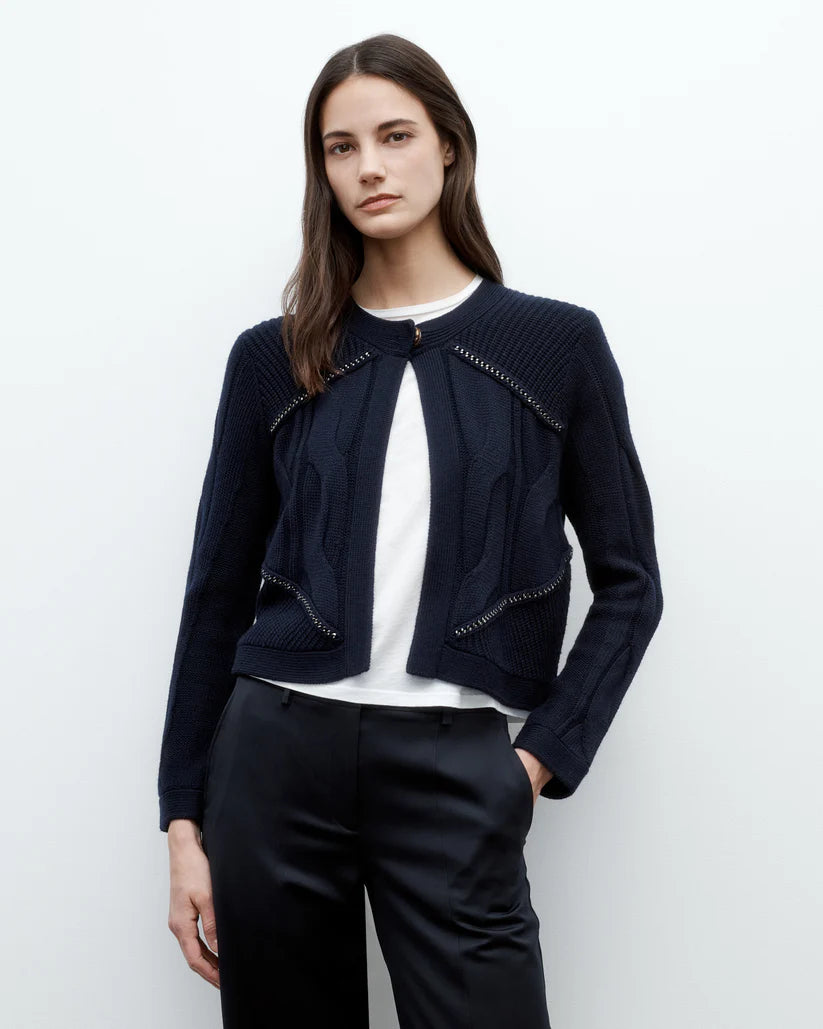 Chain Sweater Jacket