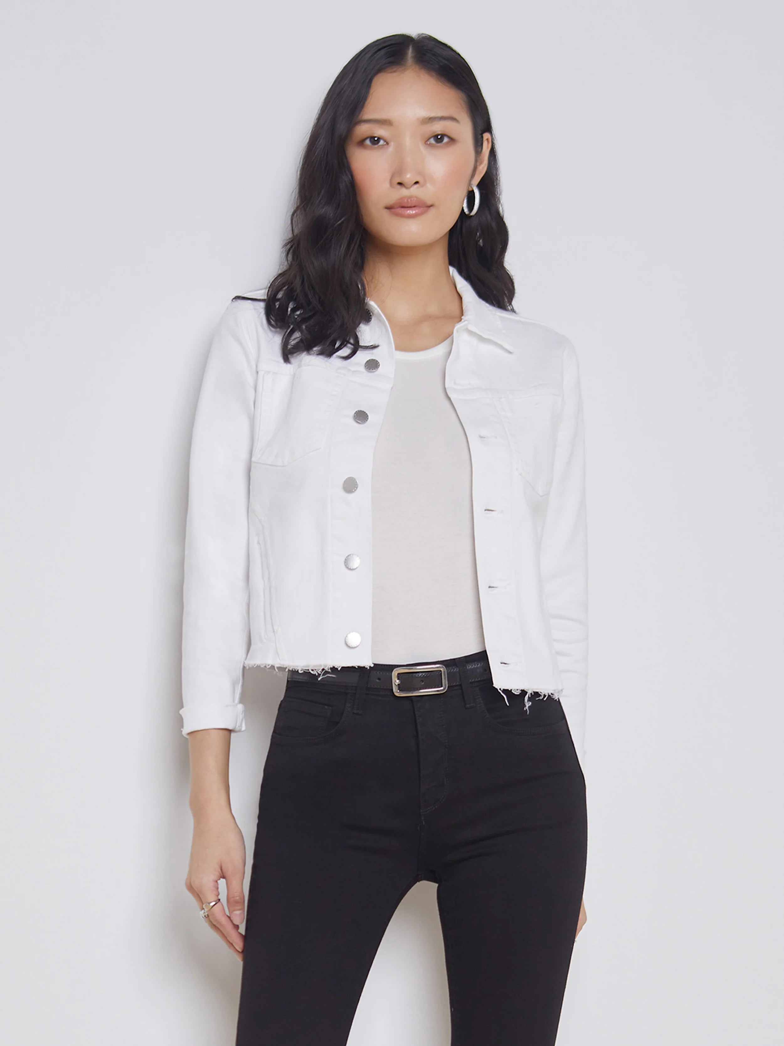 Janelle Slim Raw Denim Jacket