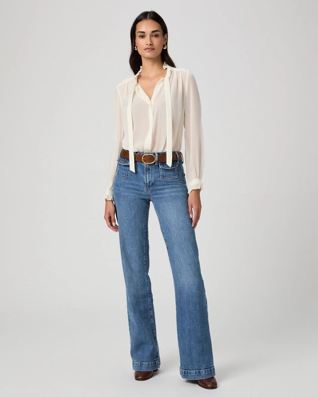Paige Leenah Mini Patch Pocket 32" Jean