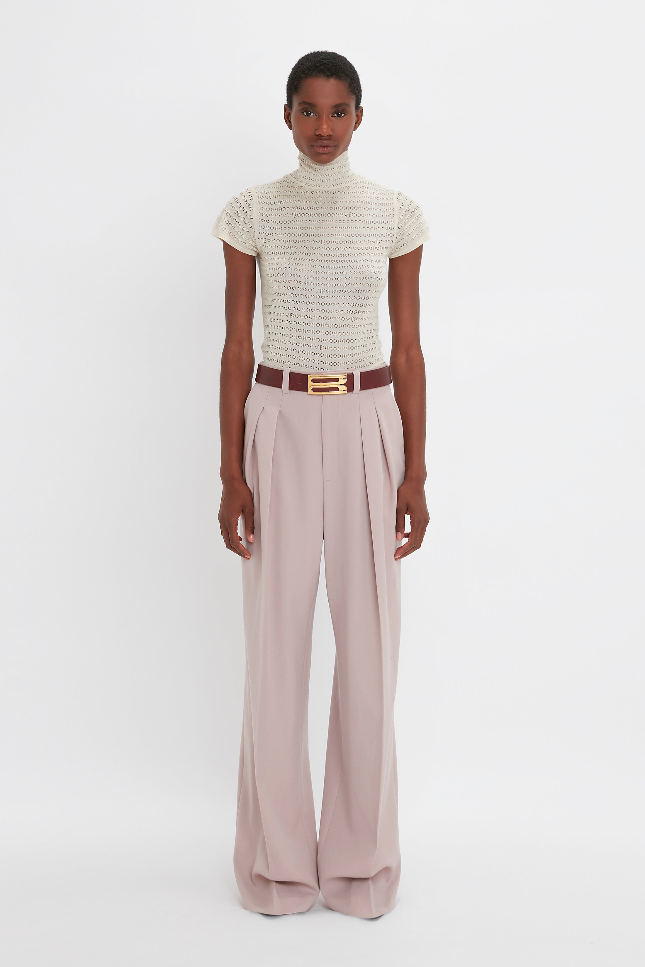 Polo Neck Knitted Tee