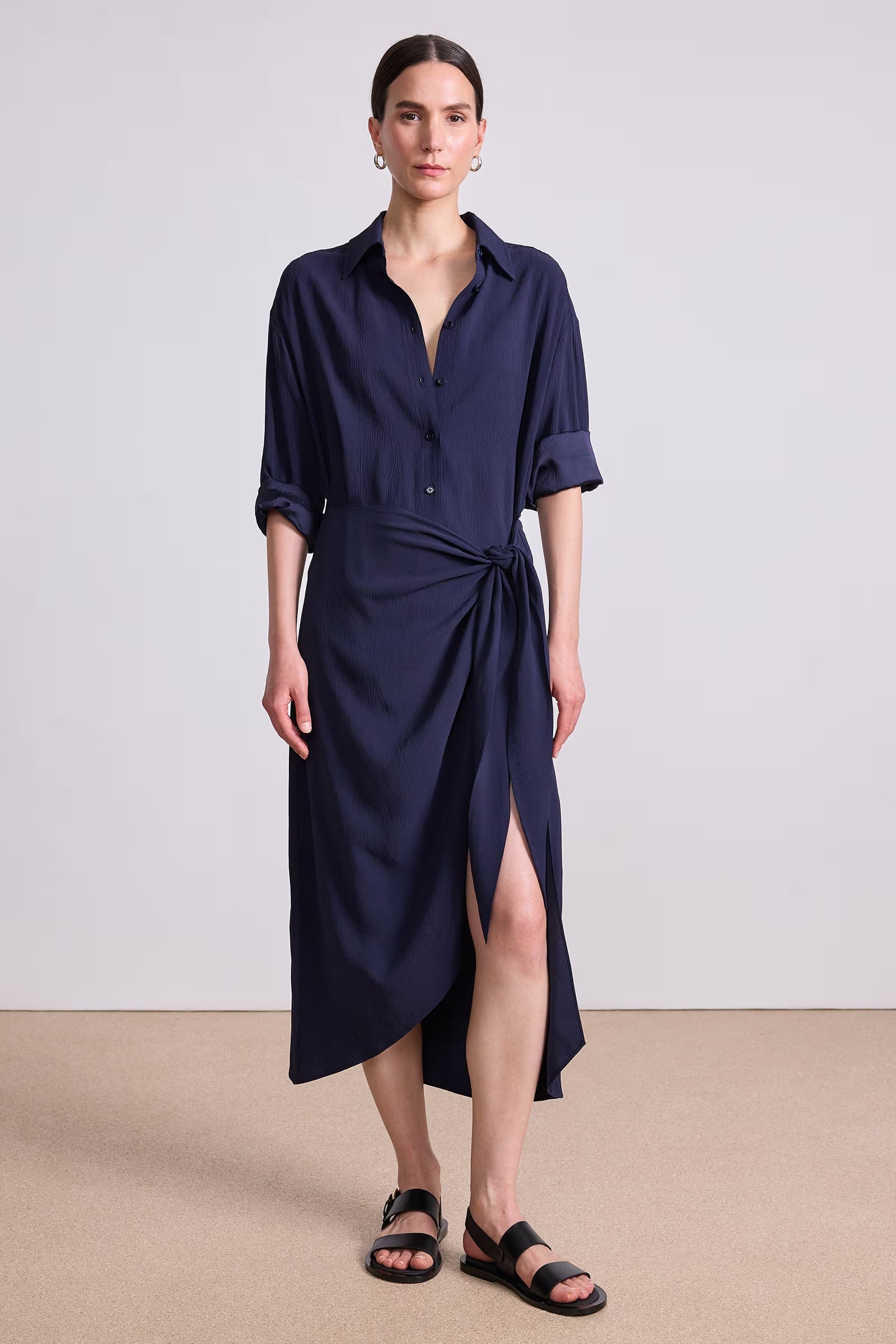 Alessandra Sarong Shirt Dress