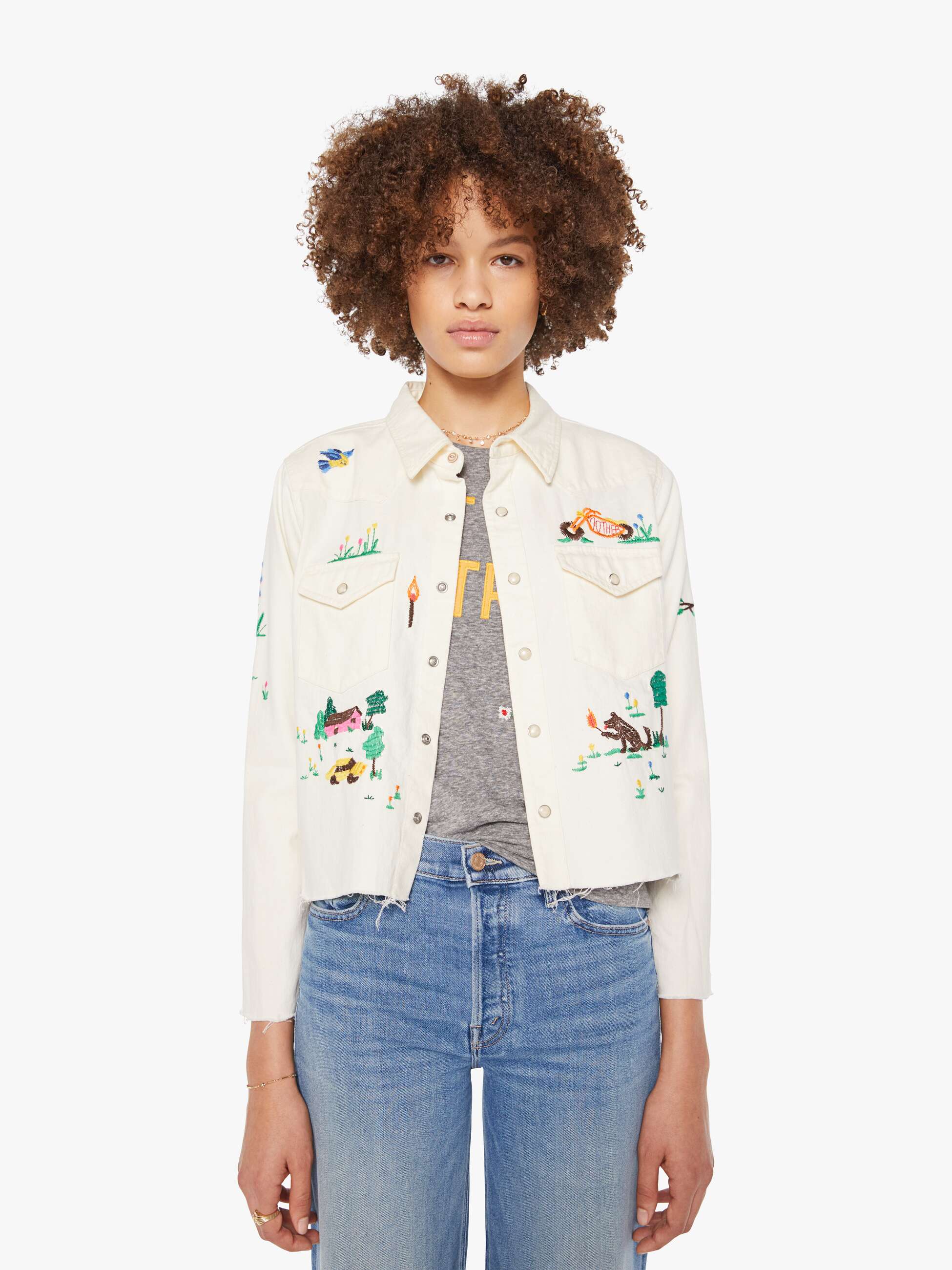 The Super Exs Crop Fray Jacket