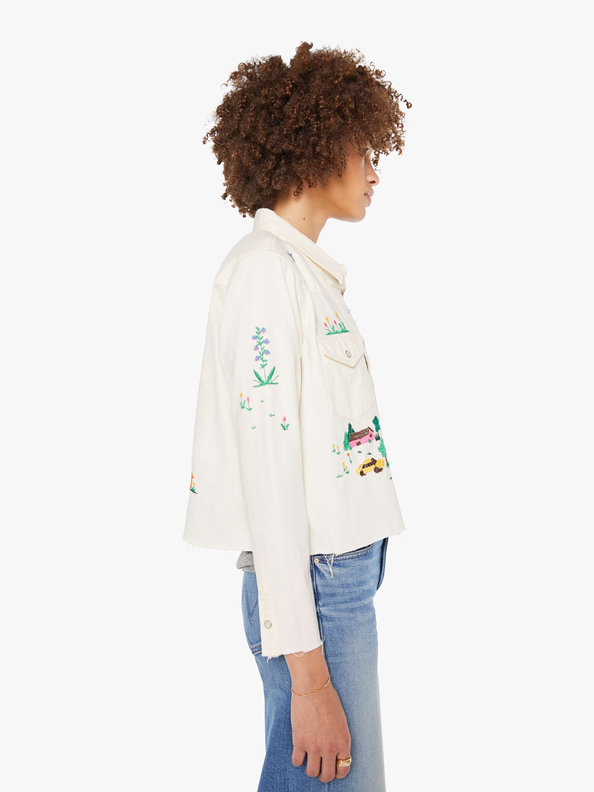 The Super Exs Crop Fray Jacket