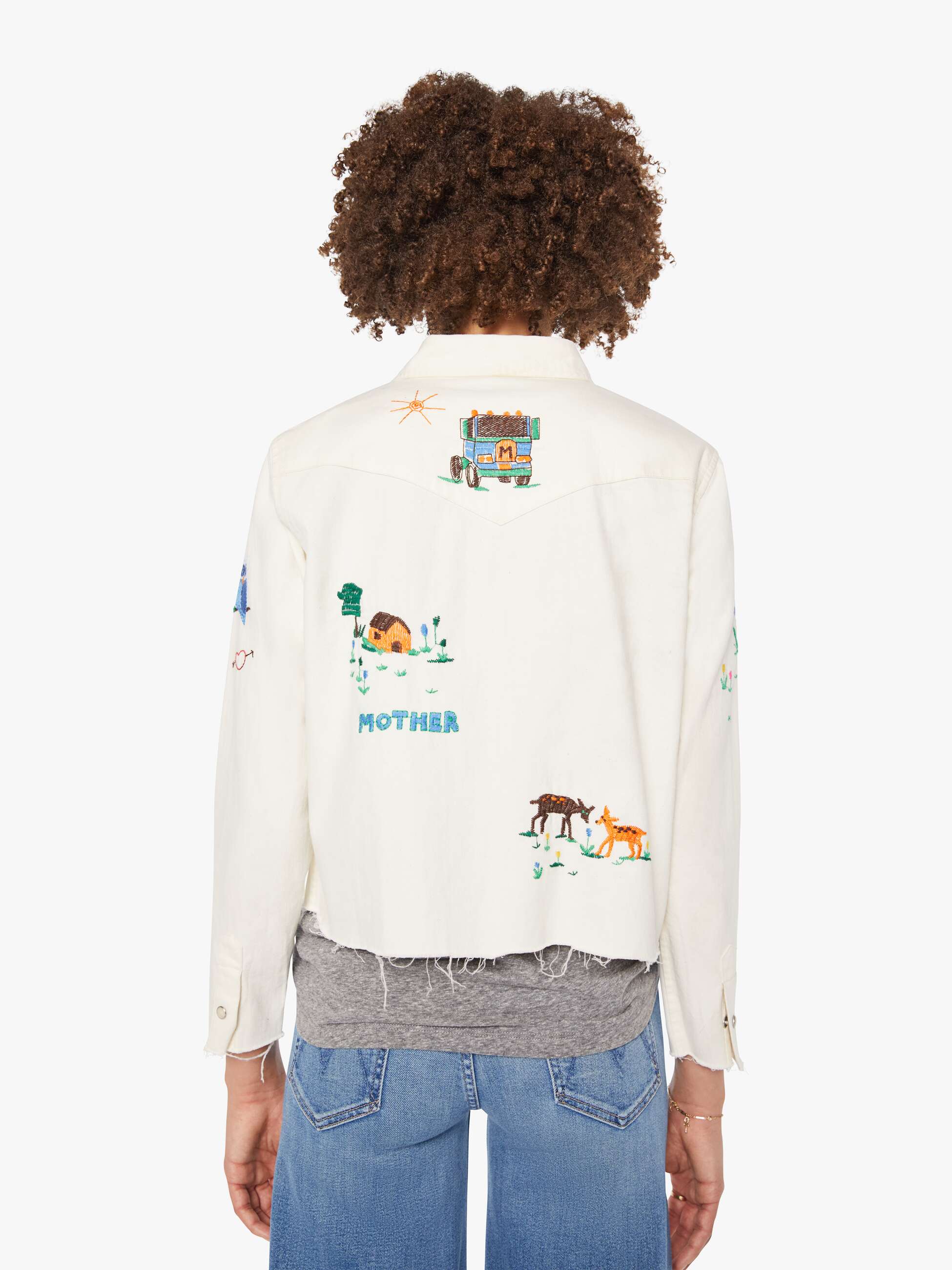 The Super Exs Crop Fray Jacket