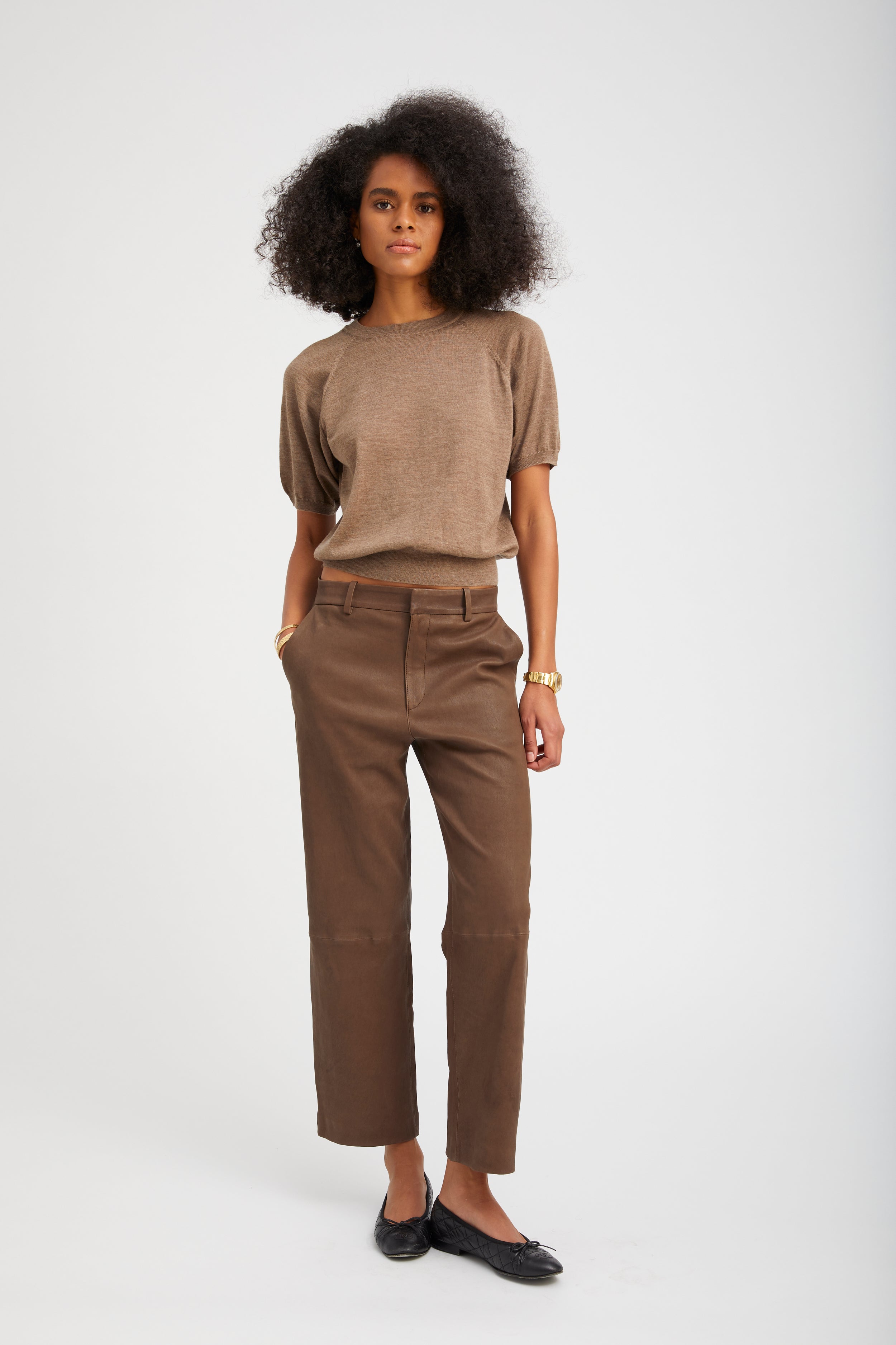 Cropped Baggy Trousers