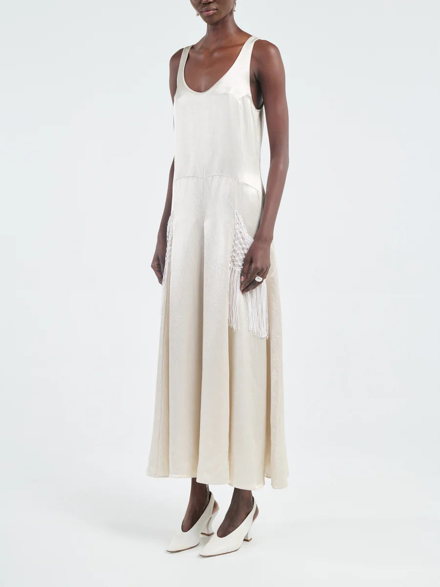Godet Dress Macrame