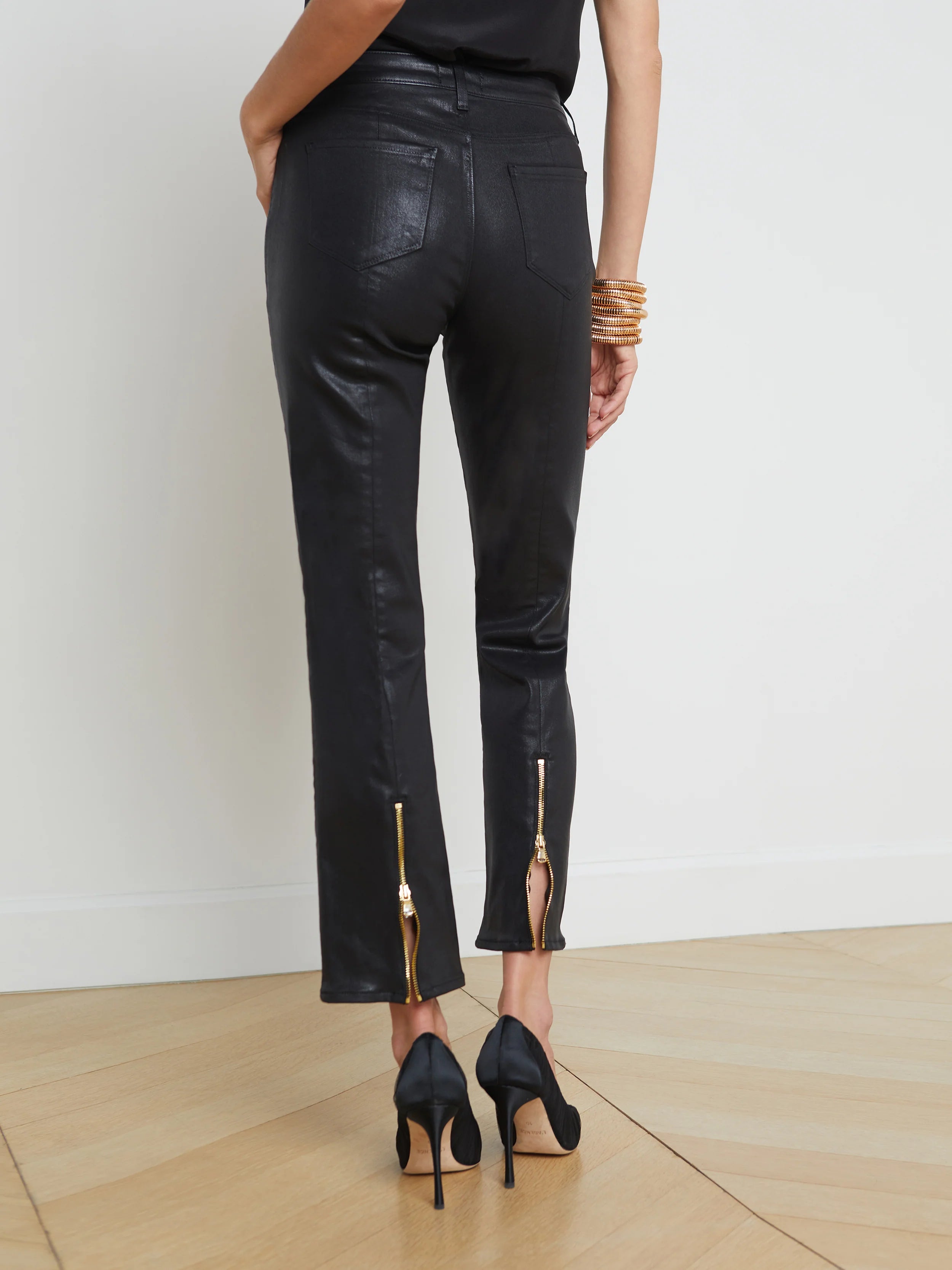 GINNY HIGH RISE STRAIGHT COATED JEAN