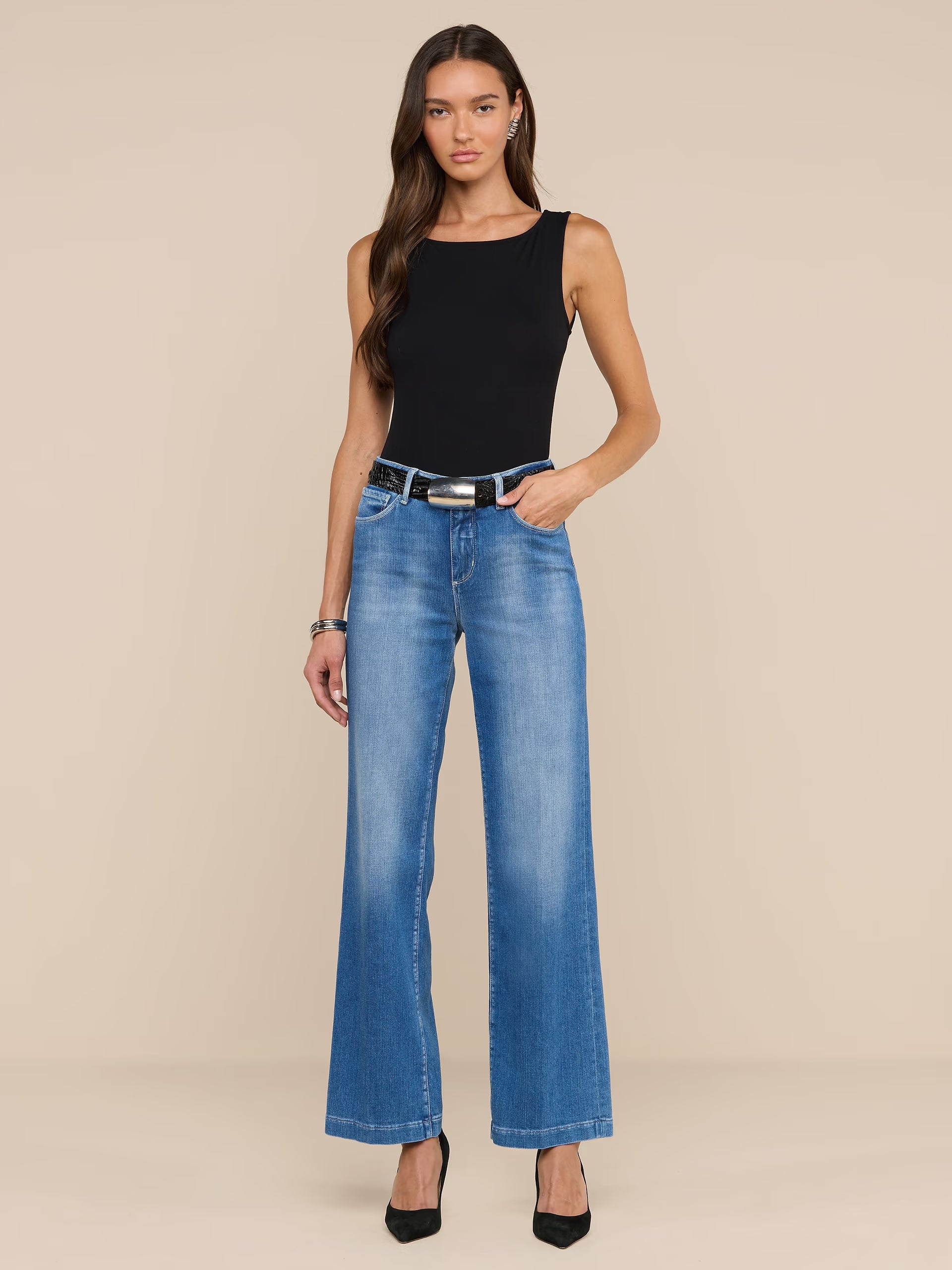 Scottie High Rise Wide Leg Jean