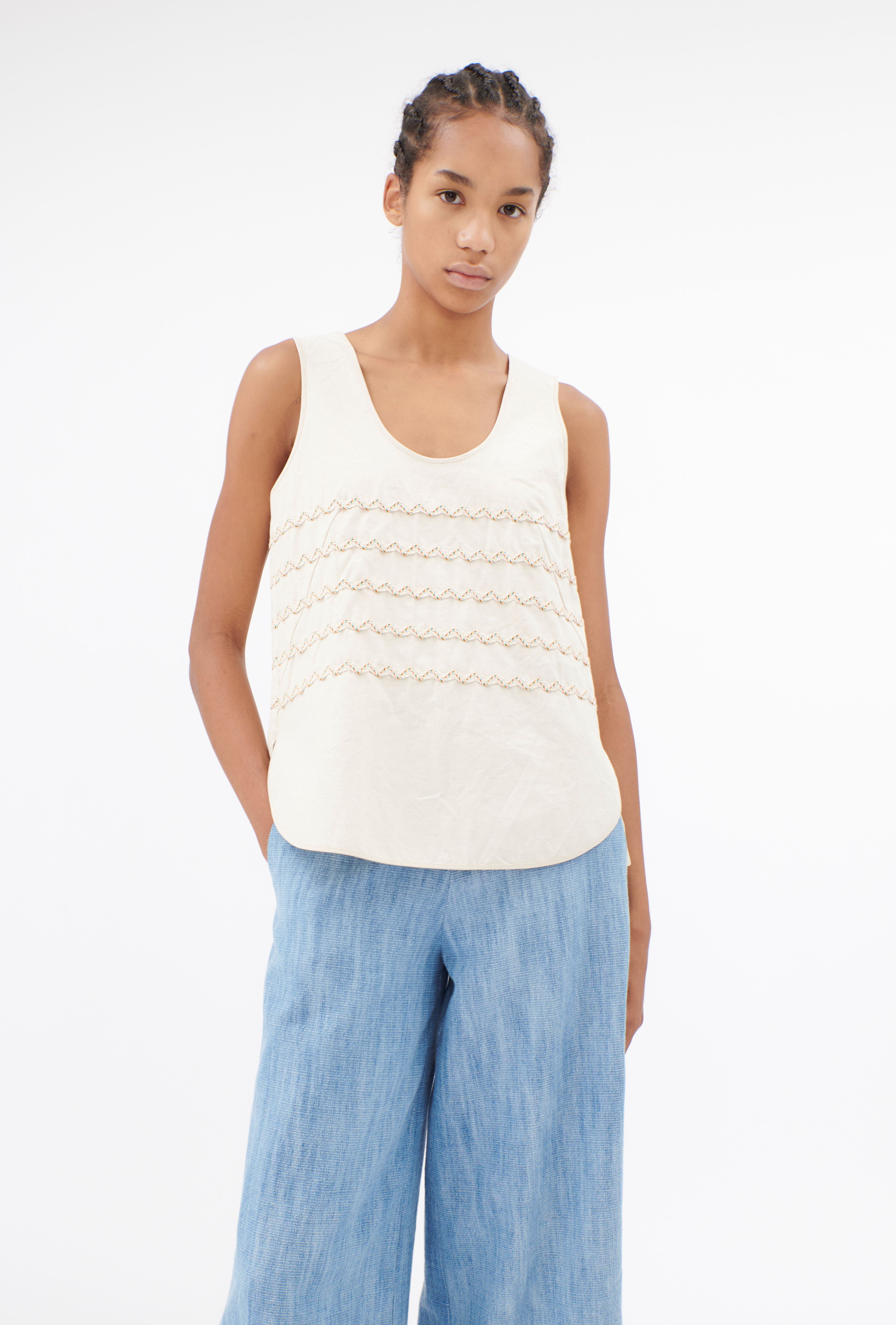Multi Yarn Sleeveless Shirt